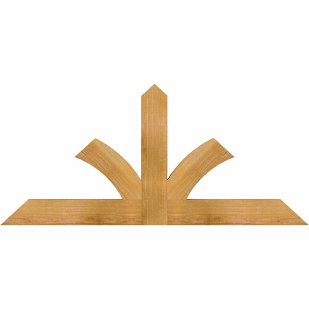 Ekena Millwork Richland Rough Sawn Timber Gable Bracket, Western Red Cedar, 48"W x 22"H x 2"D x 4"F, 11/12 Pitch GBW048X22X0204RIC00RWR